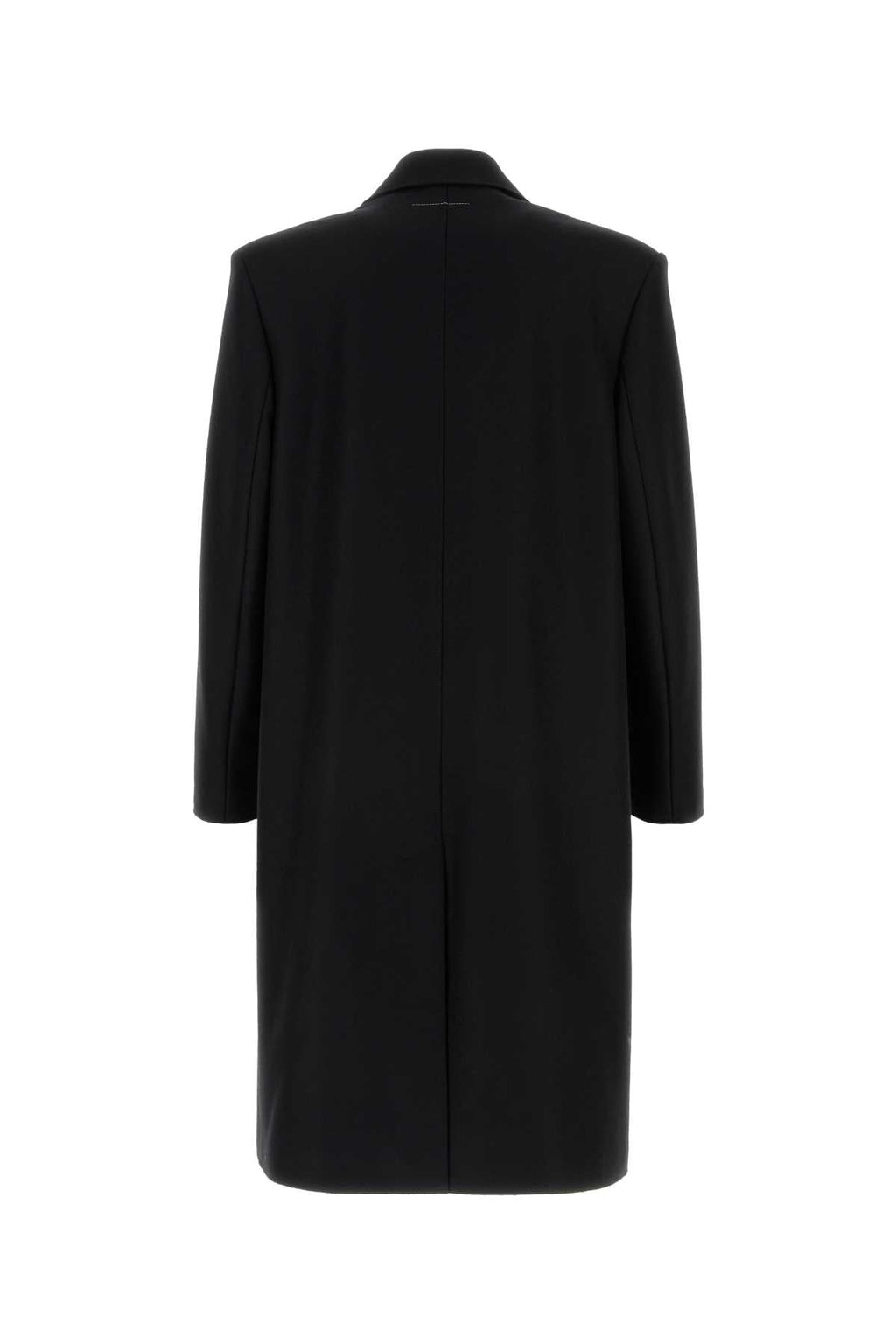 Mm6 Maison Margiela Black Wool Blend Coat