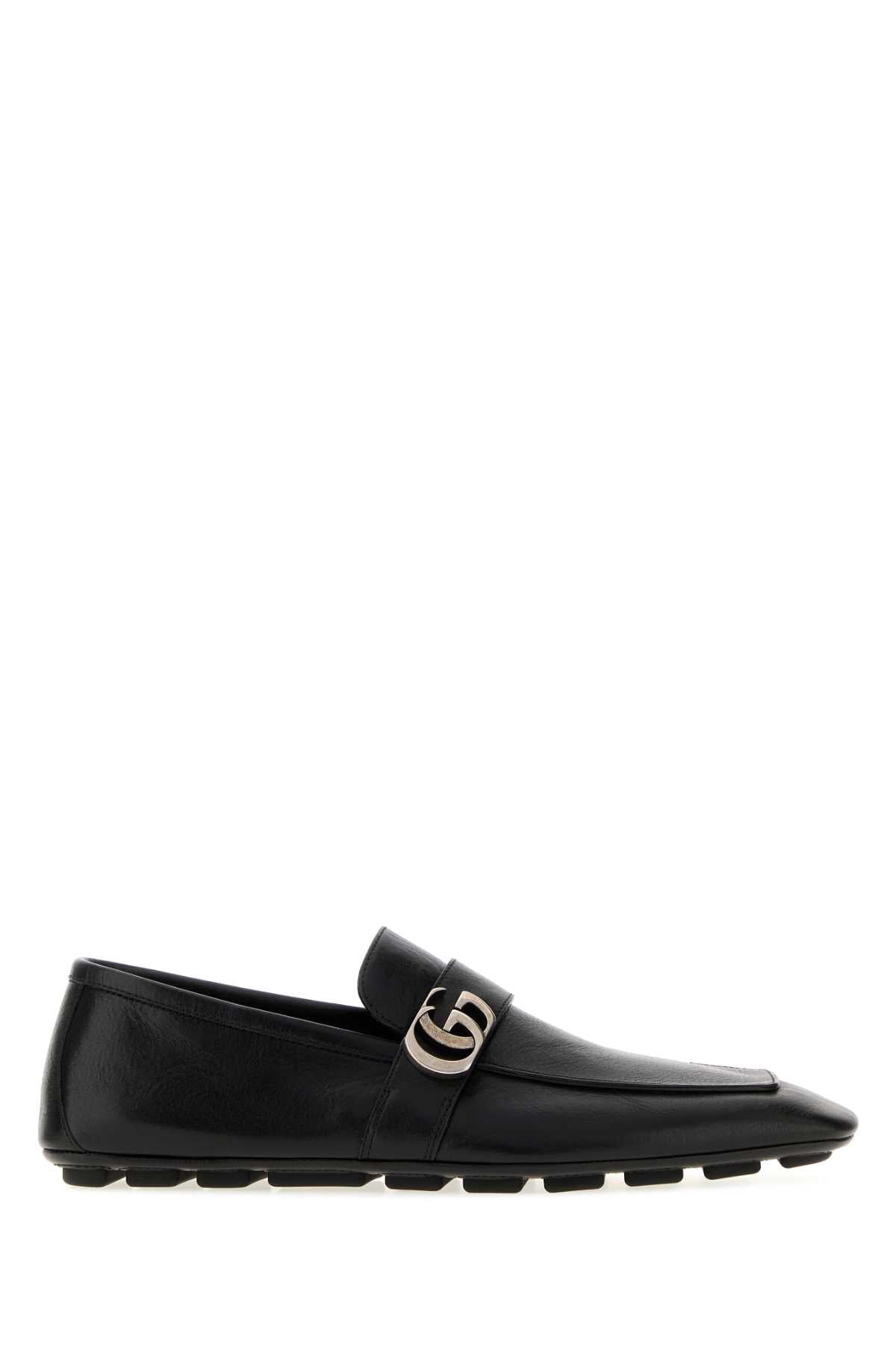 Gucci Black Leather Loafers