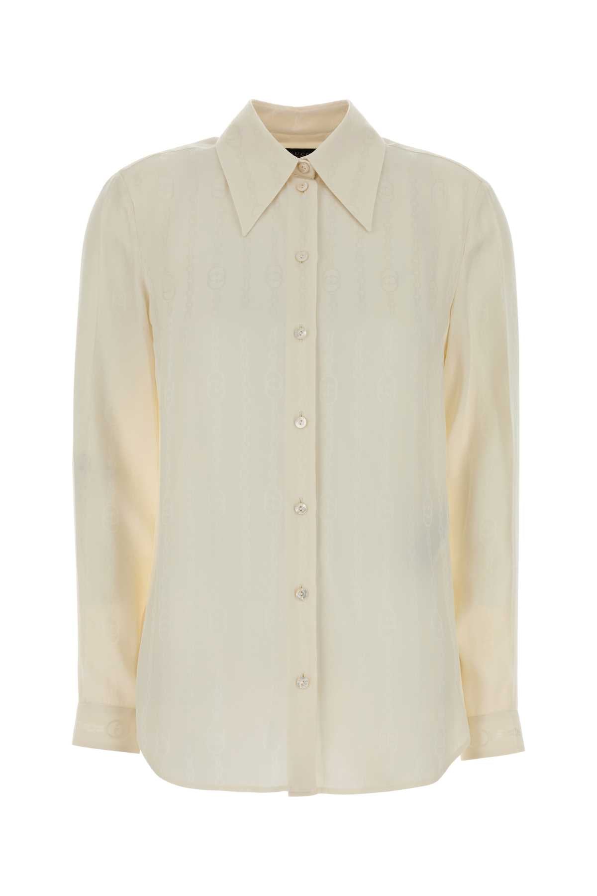 Gucci Ivory Crepe Shirt