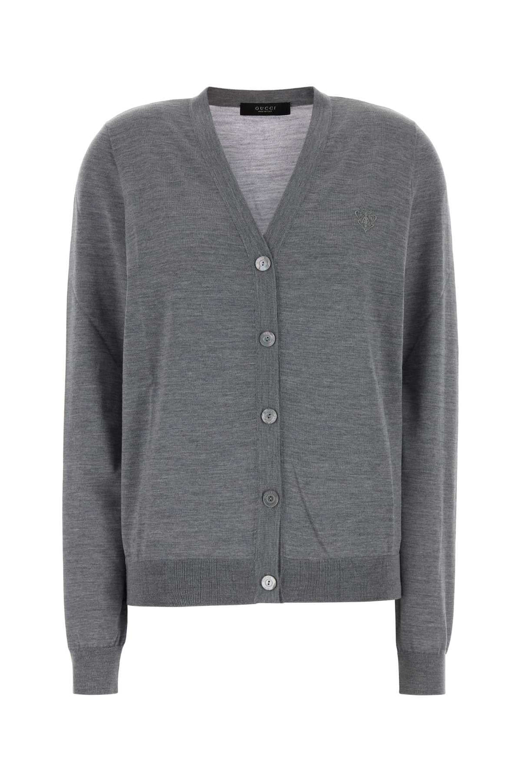 Gucci Grey Wool Cardigan
