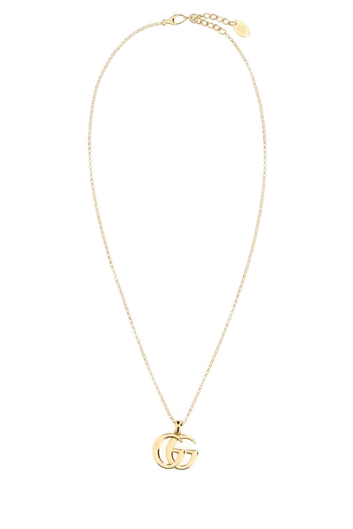 Gucci Gold Metal Gg Marmont Necklace