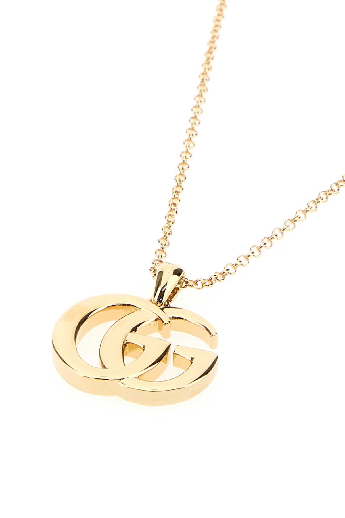 Gucci Gold Metal Gg Marmont Necklace
