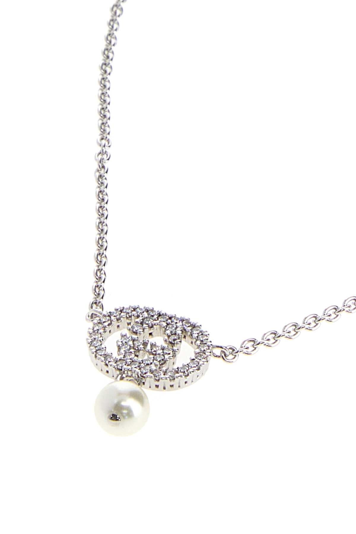 Gucci Silver Metal Neckline