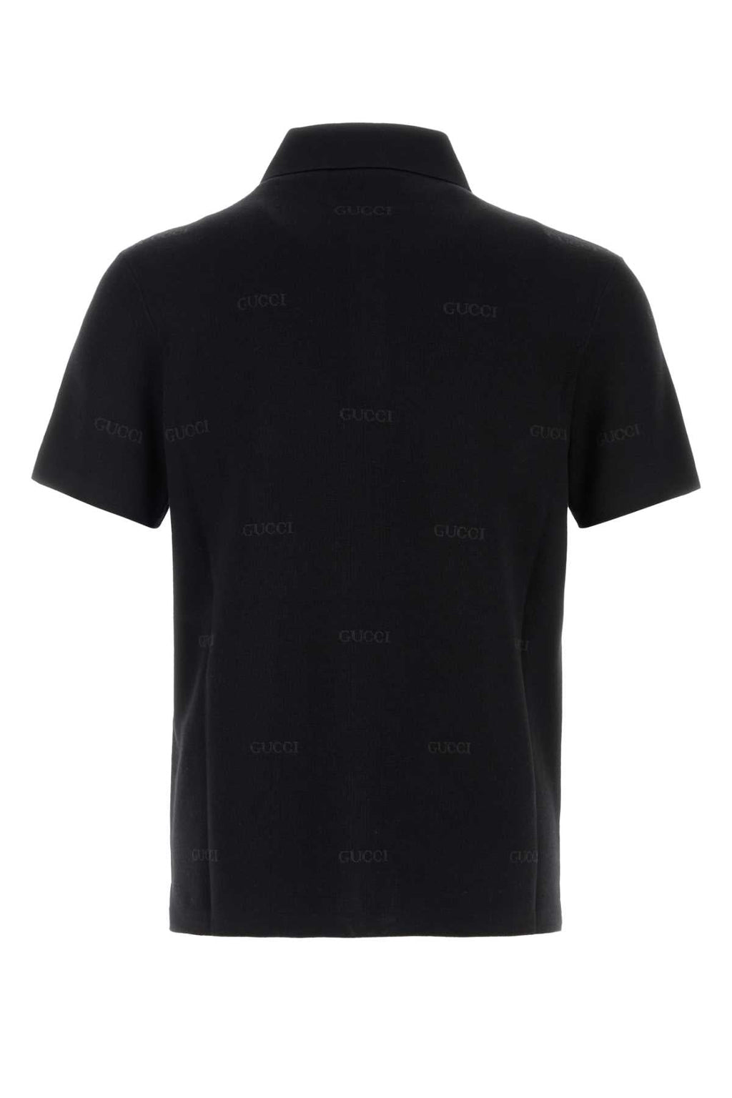 Gucci Embroidered Wool Blend Polo Shirt