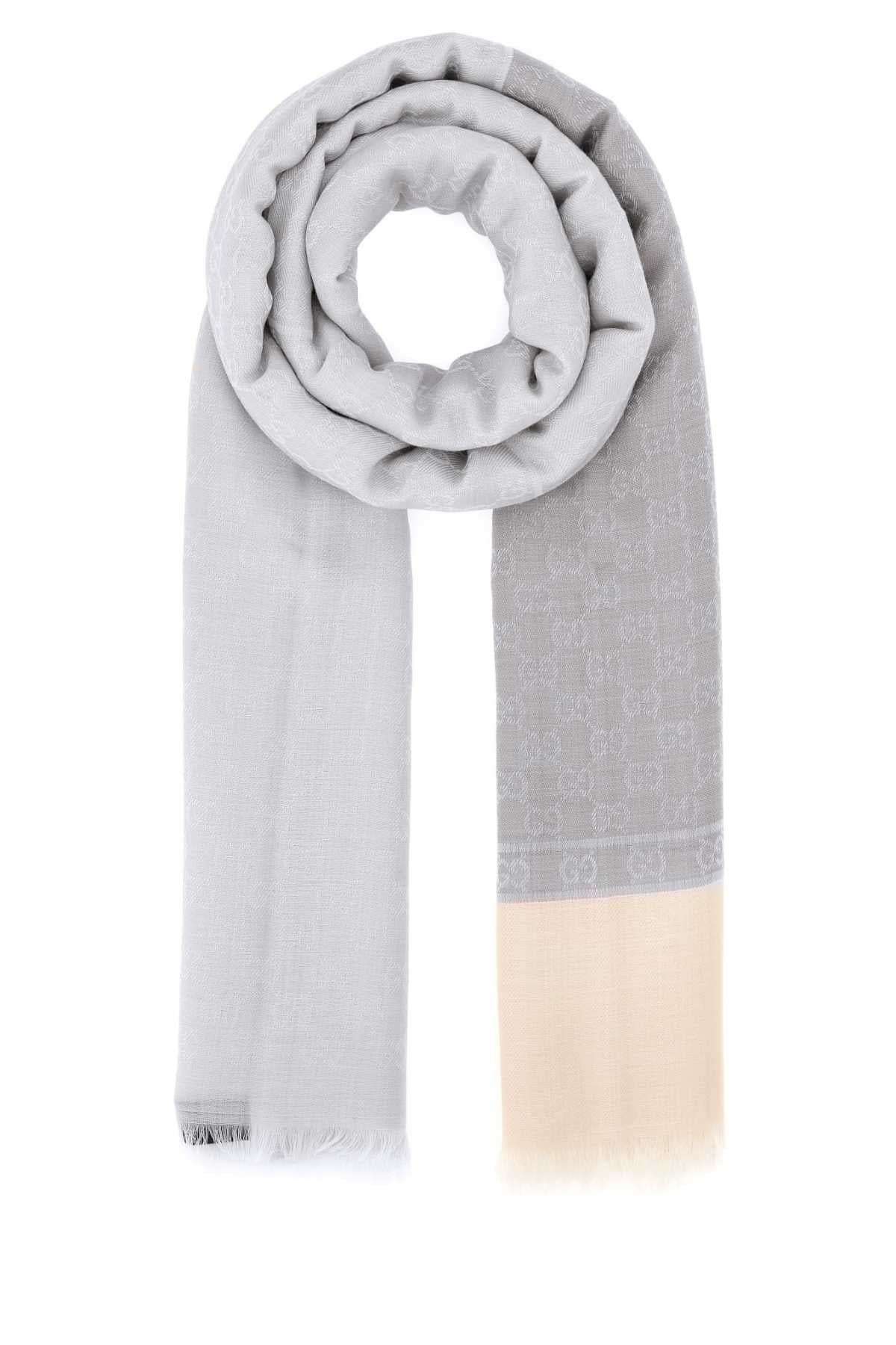 Gucci Embroidered Cashmere Blend Scarf