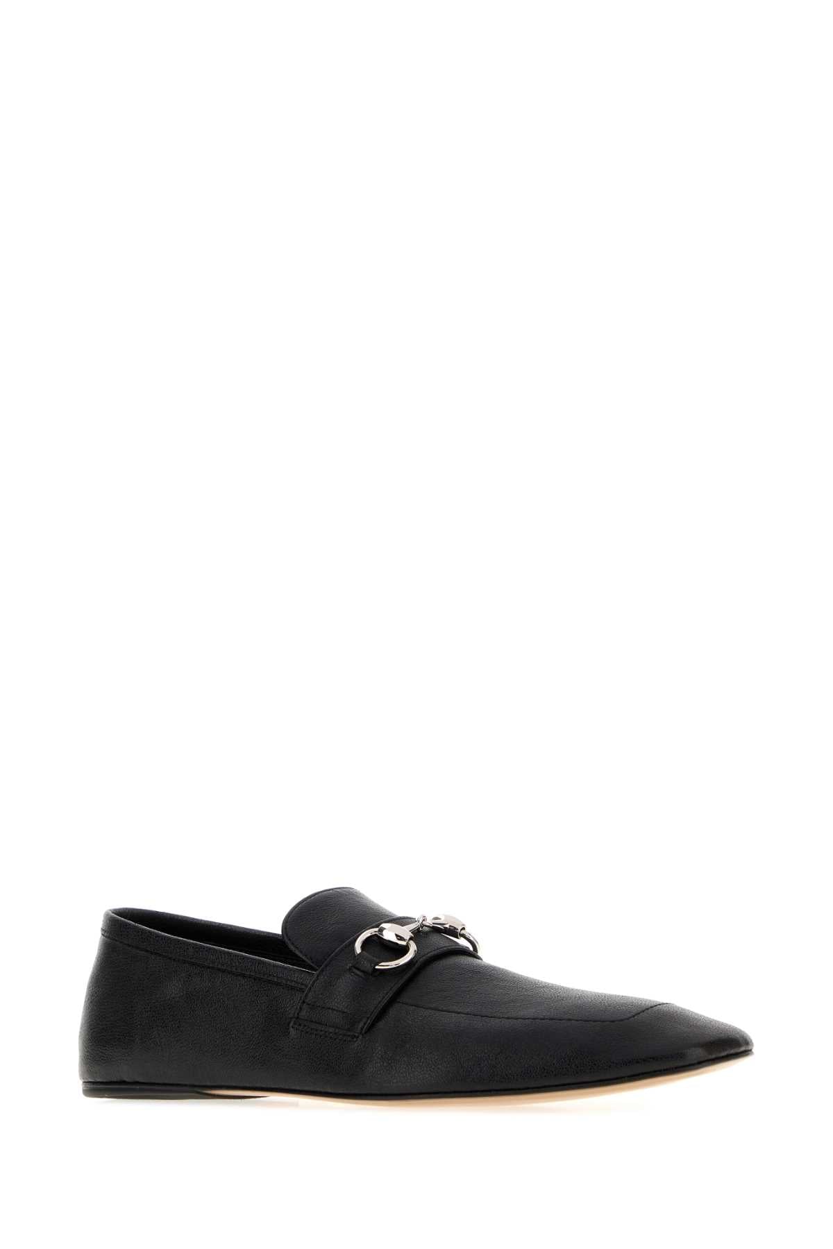 Gucci Black Leather Ragazzo Loafers