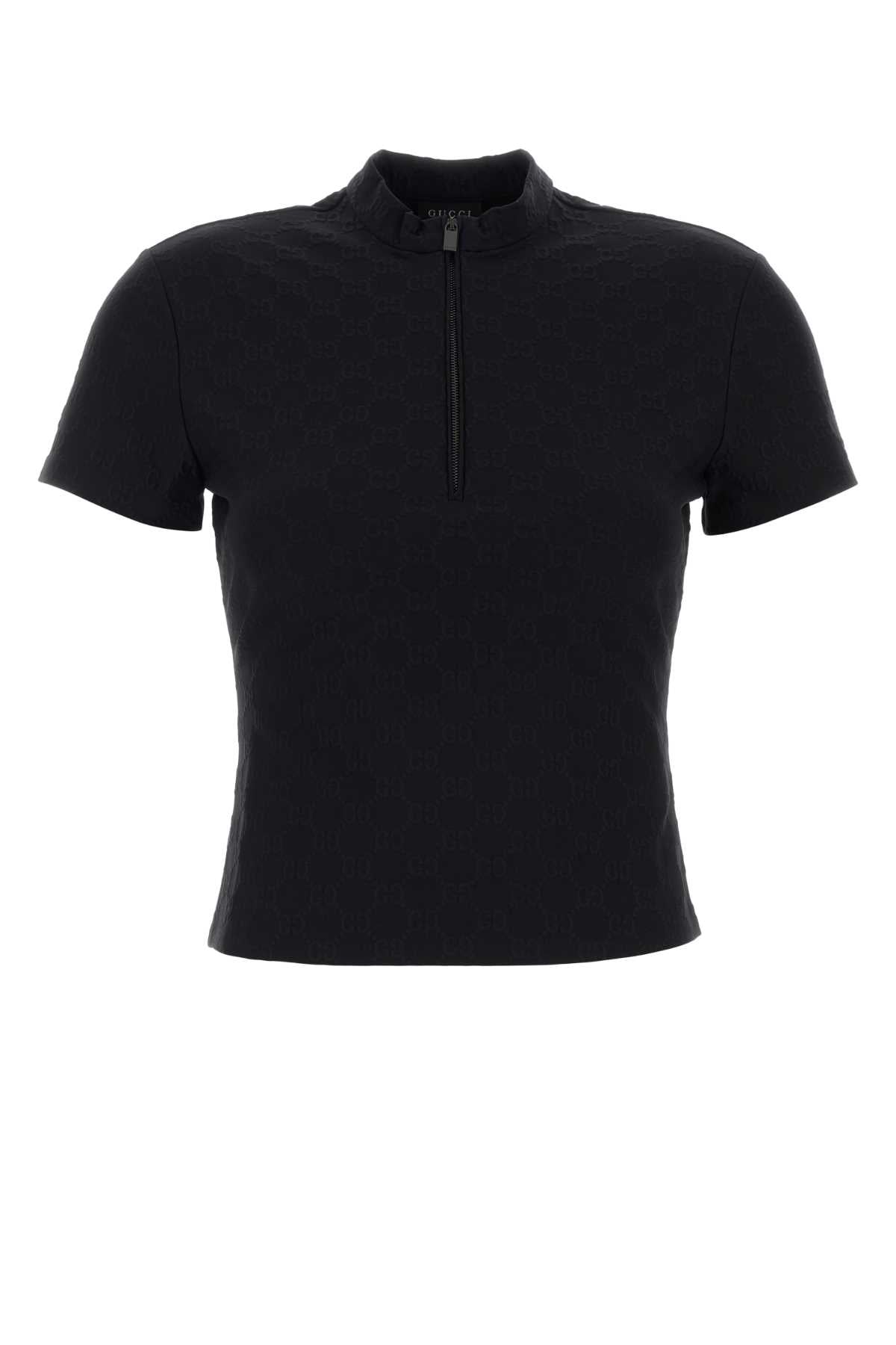 Gucci Black Gg Jacquard Top