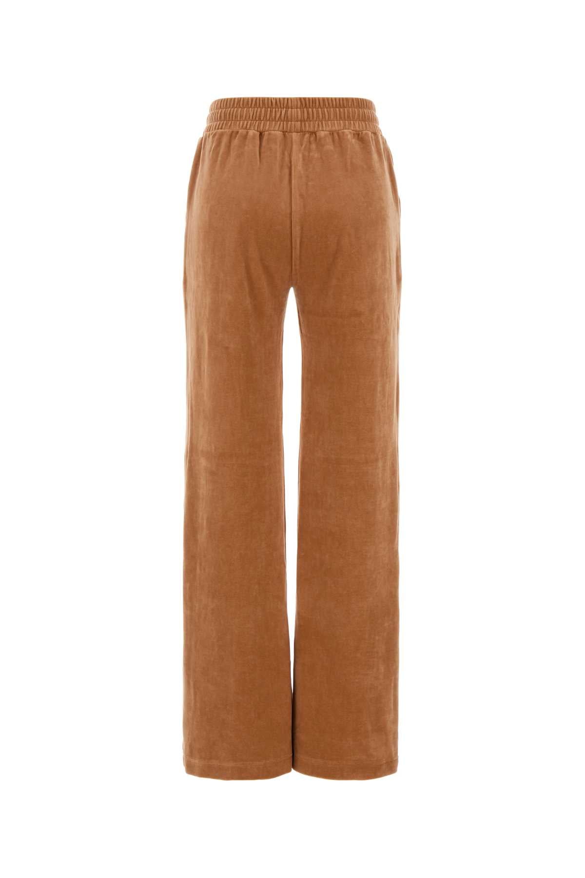 Chloe Peach Velvet Joggers