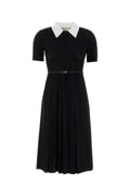 Tory Burch T Monogram Pointelle Pleated Dress