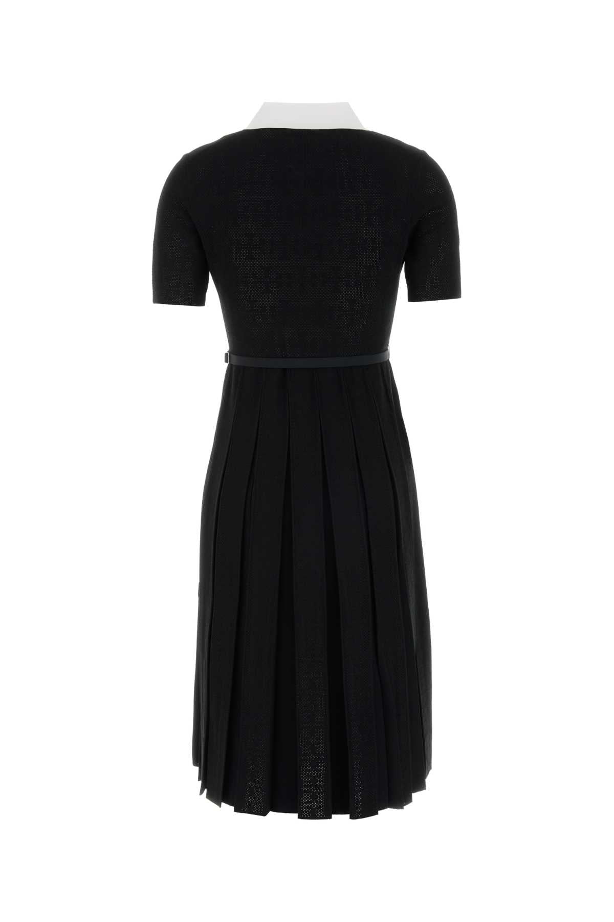 Tory Burch T Monogram Pointelle Pleated Dress
