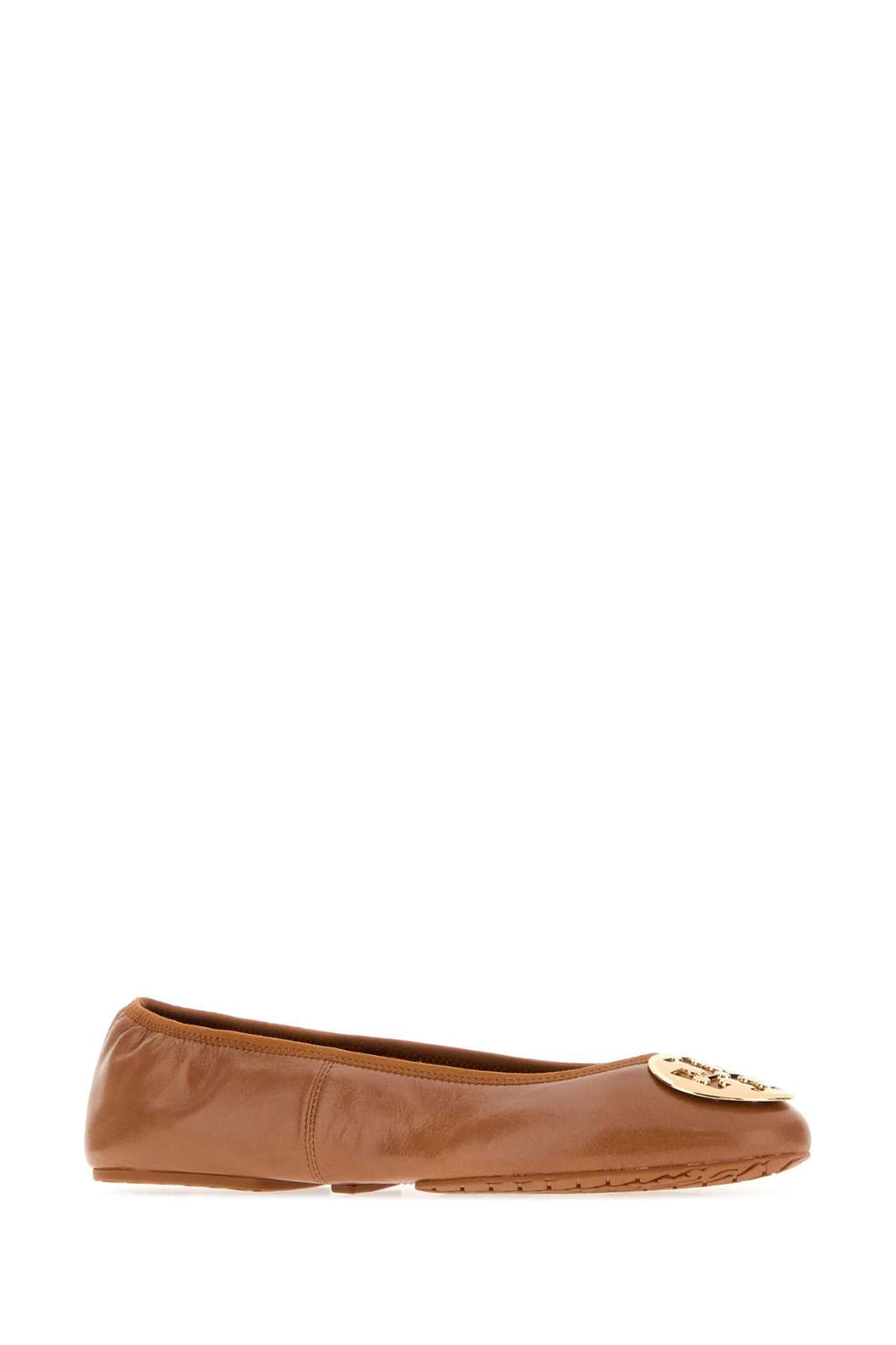 Tory Burch Caramel Nappa Leather Reva Ballerinas