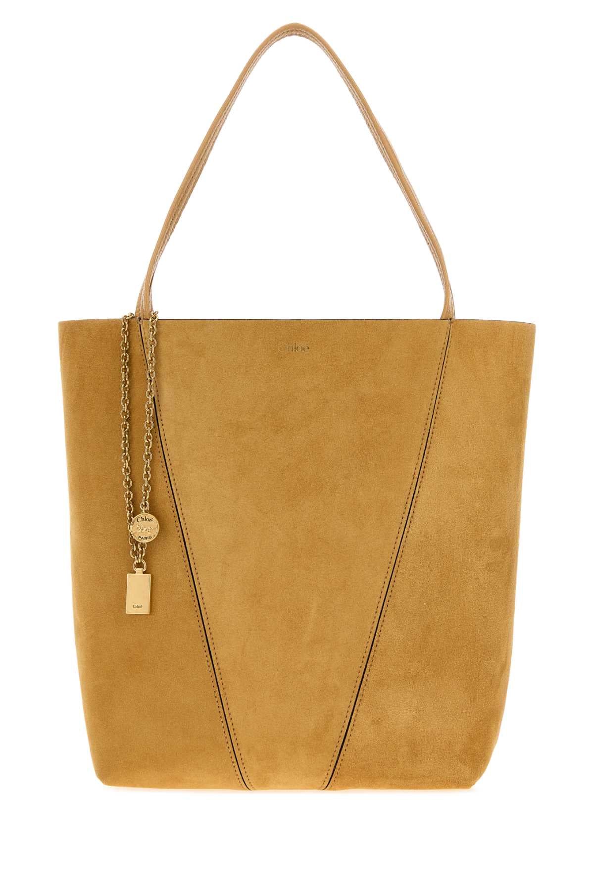 Chloe Mustard Suede Chloã¨ Spin Shopping Bag