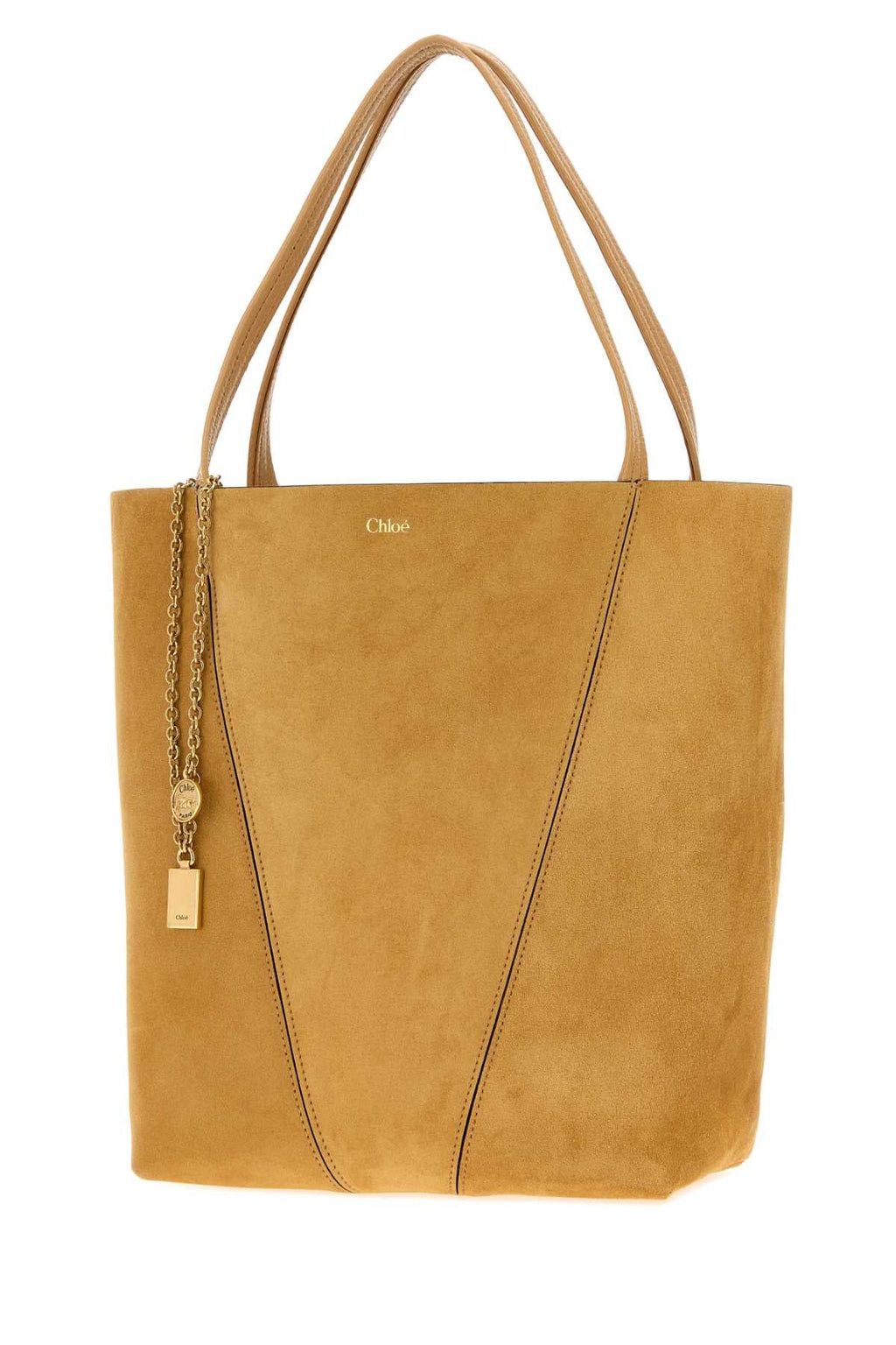 Chloe Mustard Suede Chloã¨ Spin Shopping Bag