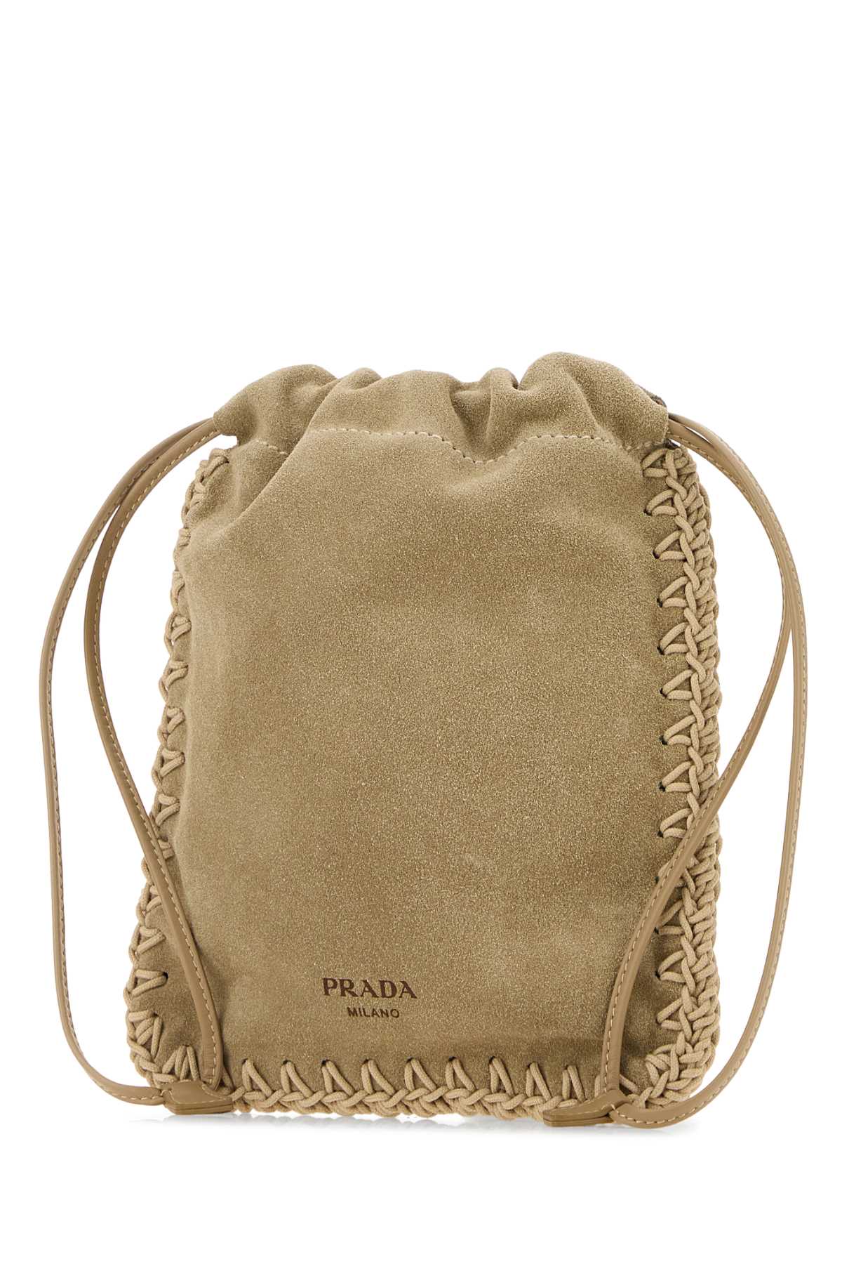 Prada Cappuccino Suede Phone Holder