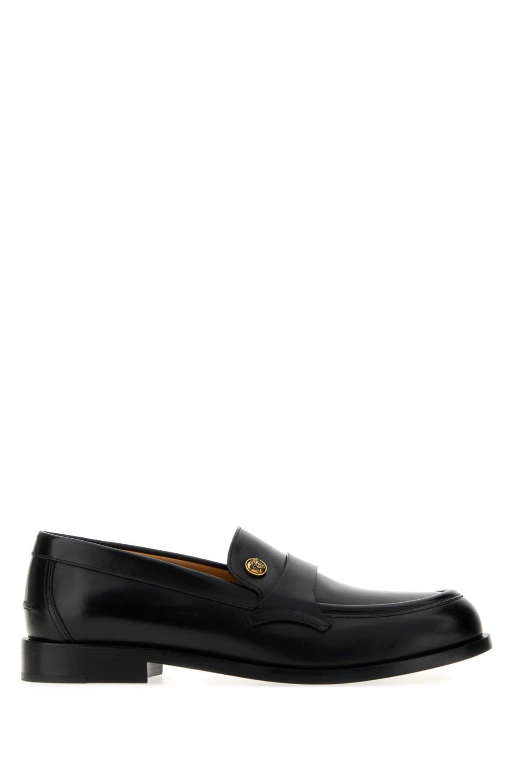 Versace Black Leather Loafers