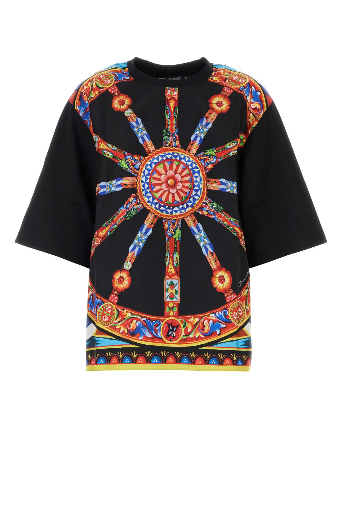Dolce & Gabbana Black Twill And Jersey T Shirt