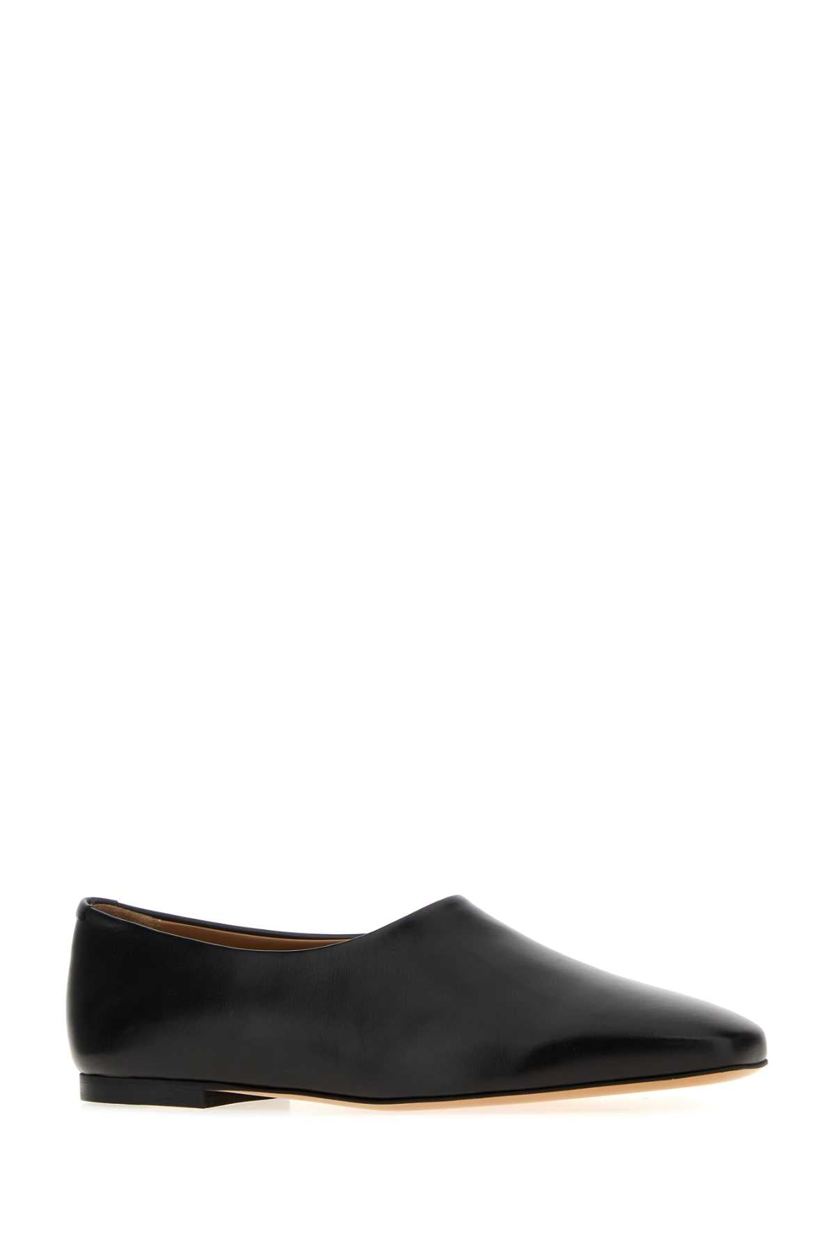 Jil Sander Black Leather Ballerinas