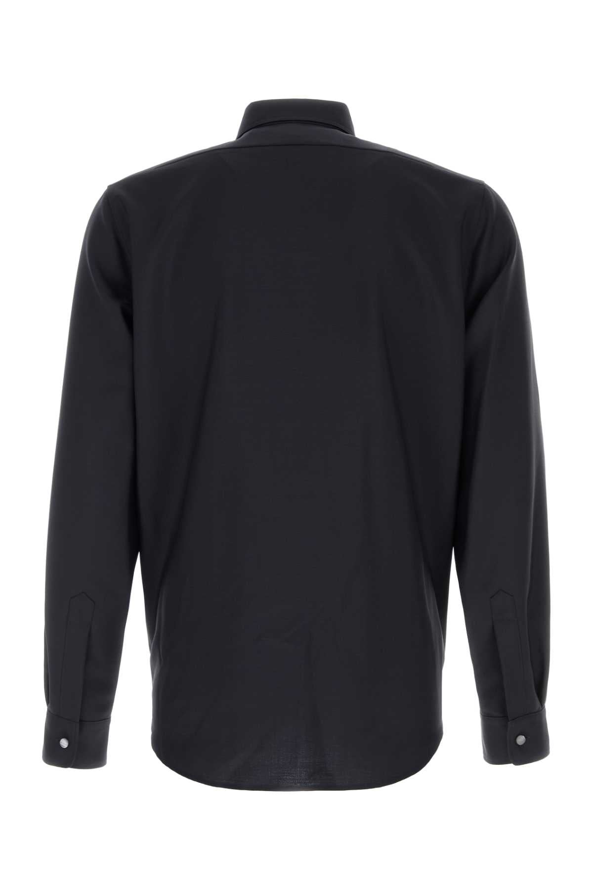 Jil Sander Midnight Blue Wool Blend Shirt