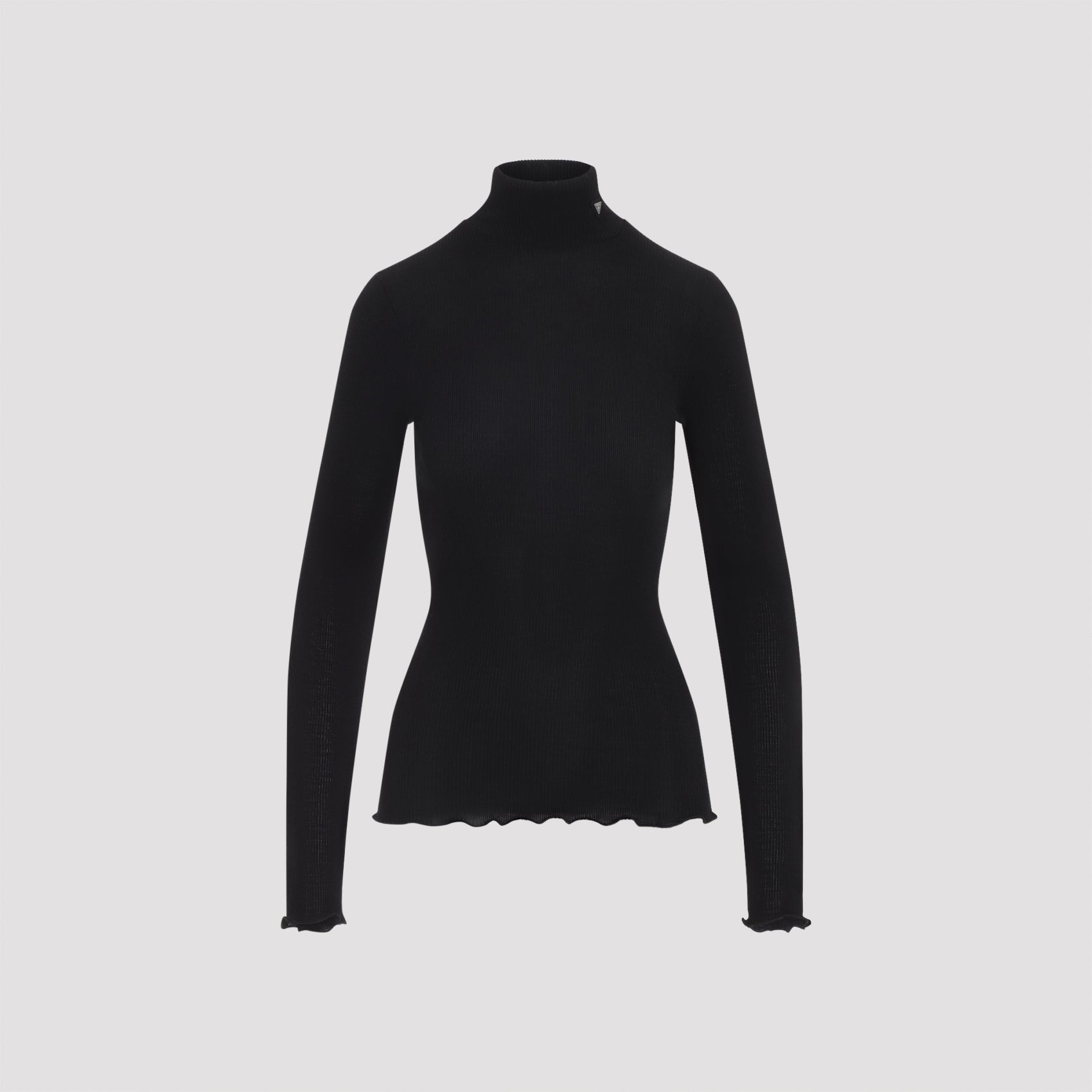 Prada Ribbed Knit Turtleneck Top