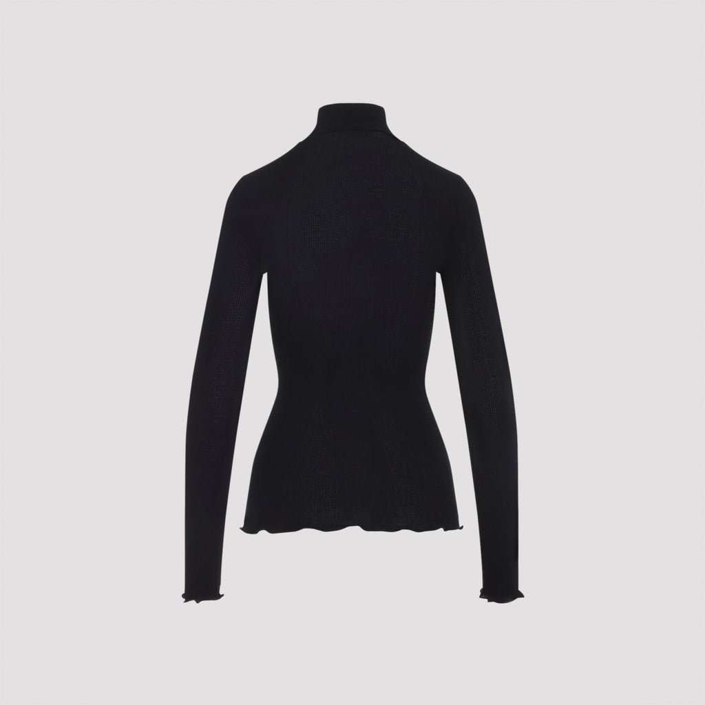 Prada Ribbed Knit Turtleneck Top