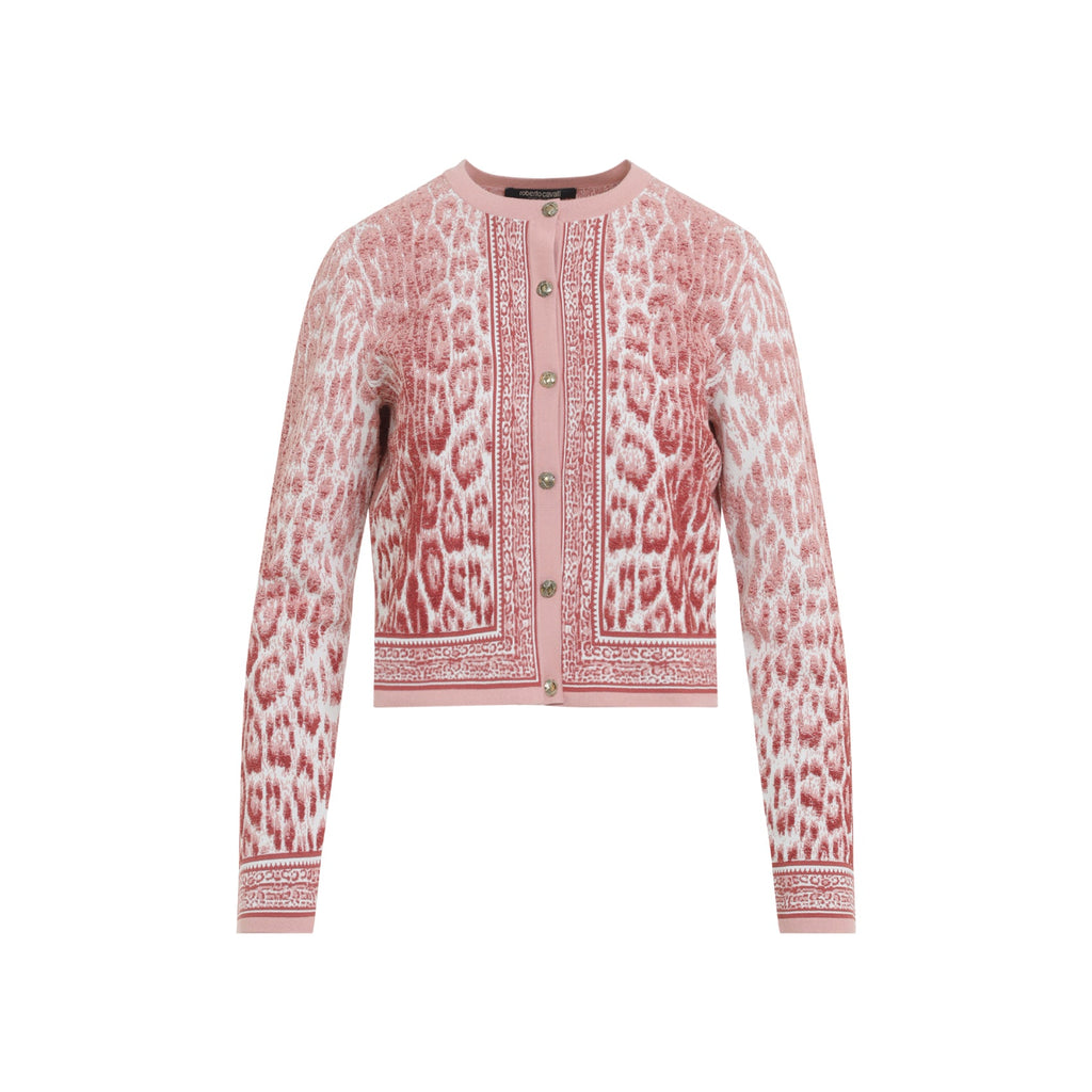 Roberto Cavalli Jaguar Print Cardigan