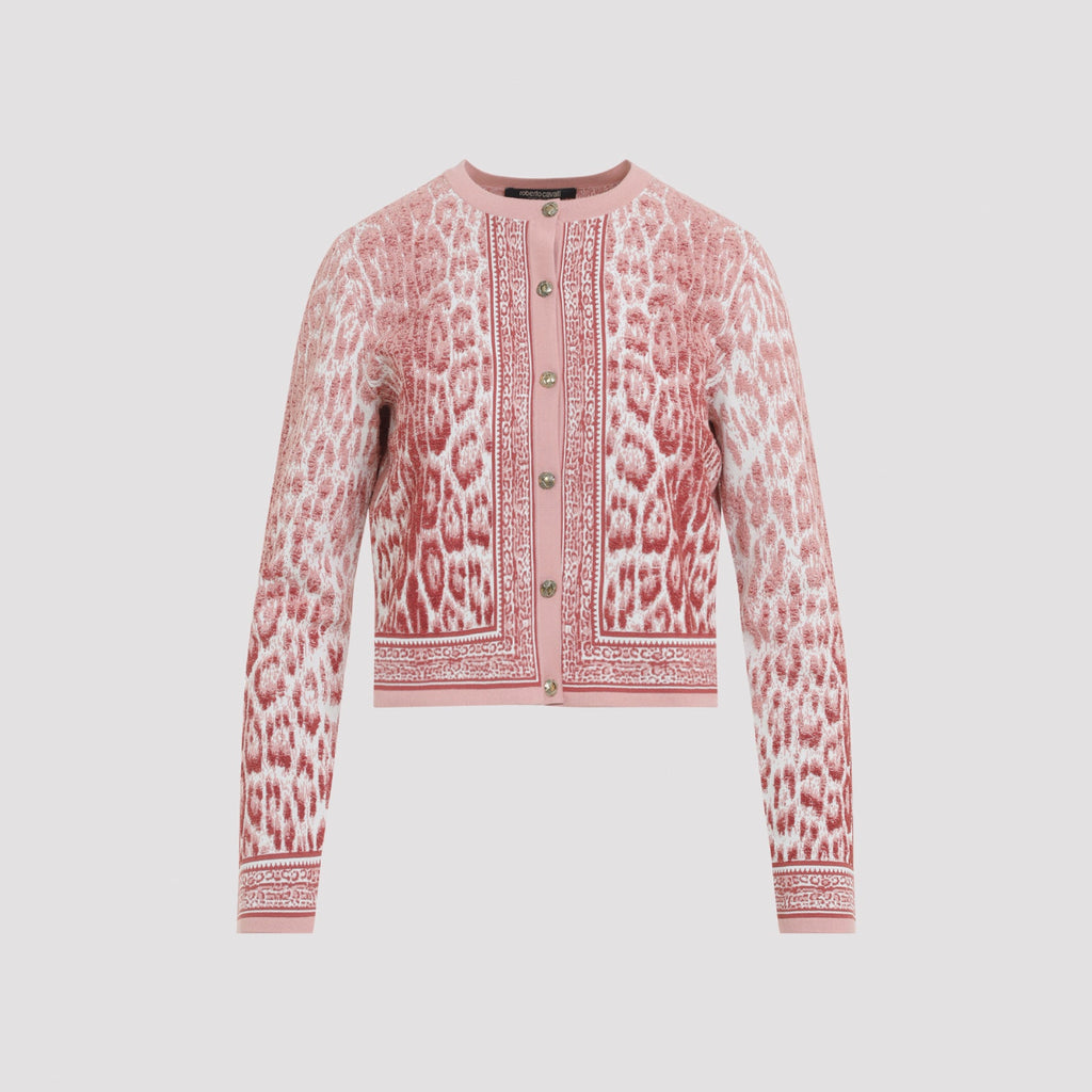 Roberto Cavalli Jaguar Print Cardigan