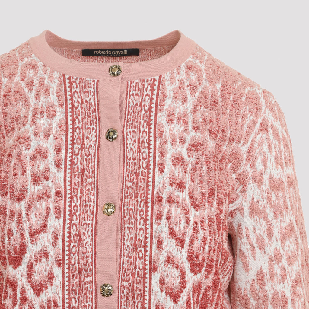 Roberto Cavalli Jaguar Print Cardigan