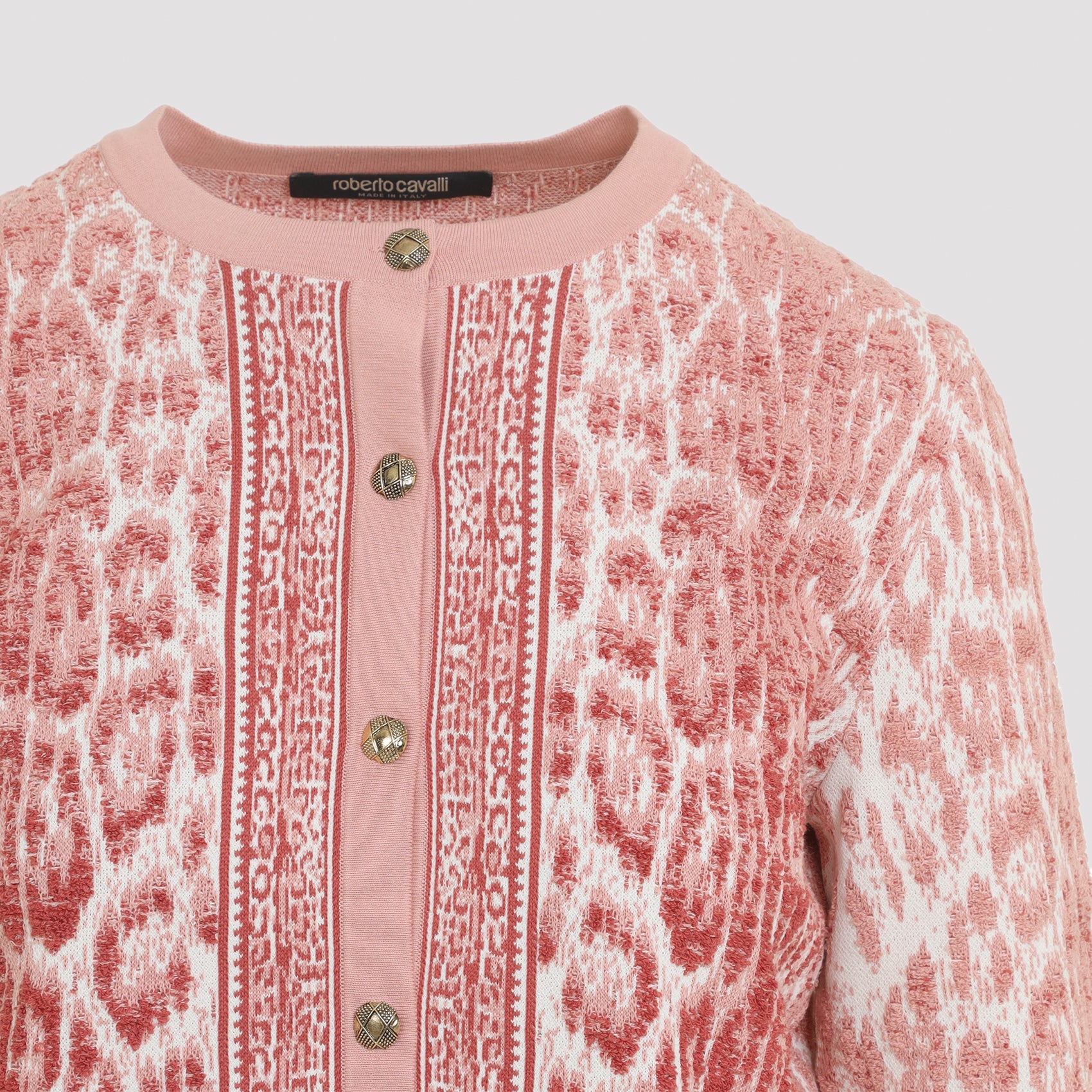 Roberto Cavalli Jaguar Print Cardigan