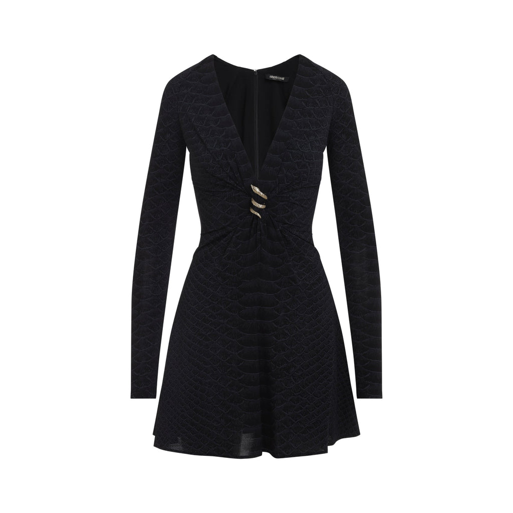 Roberto Cavalli Serpentine Mini Dress