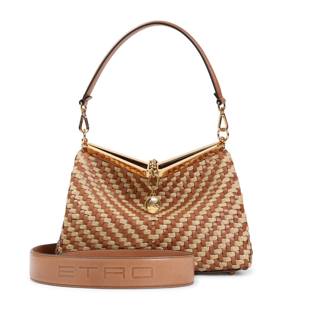 Etro Vela M Rafia Shoulder Bag