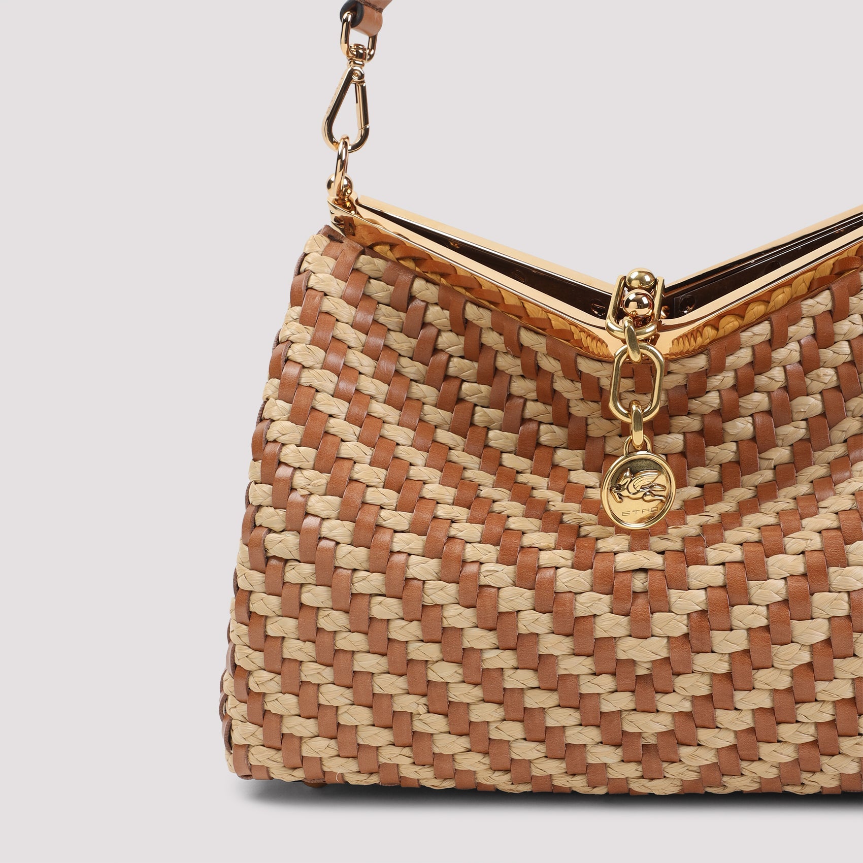 Etro Vela M Rafia Shoulder Bag