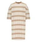 Mm Max Mara Mela Beige Striped Dress