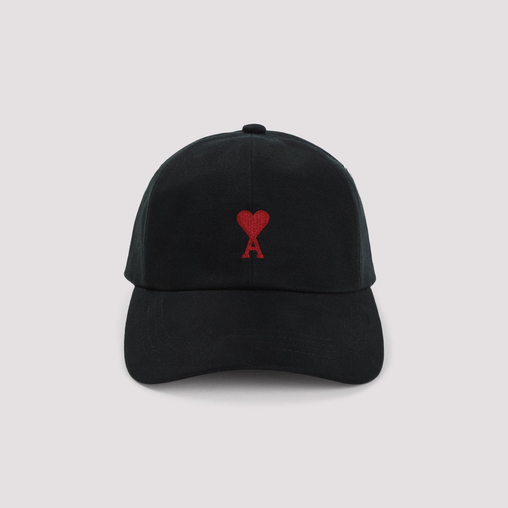 Ami Paris Red Adc Embroidery Hat