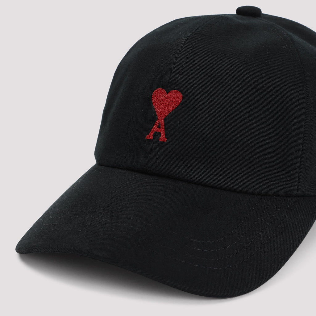 Ami Paris Red Adc Embroidery Hat