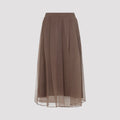 Brunello Cucinelli Midi Voile Skirt