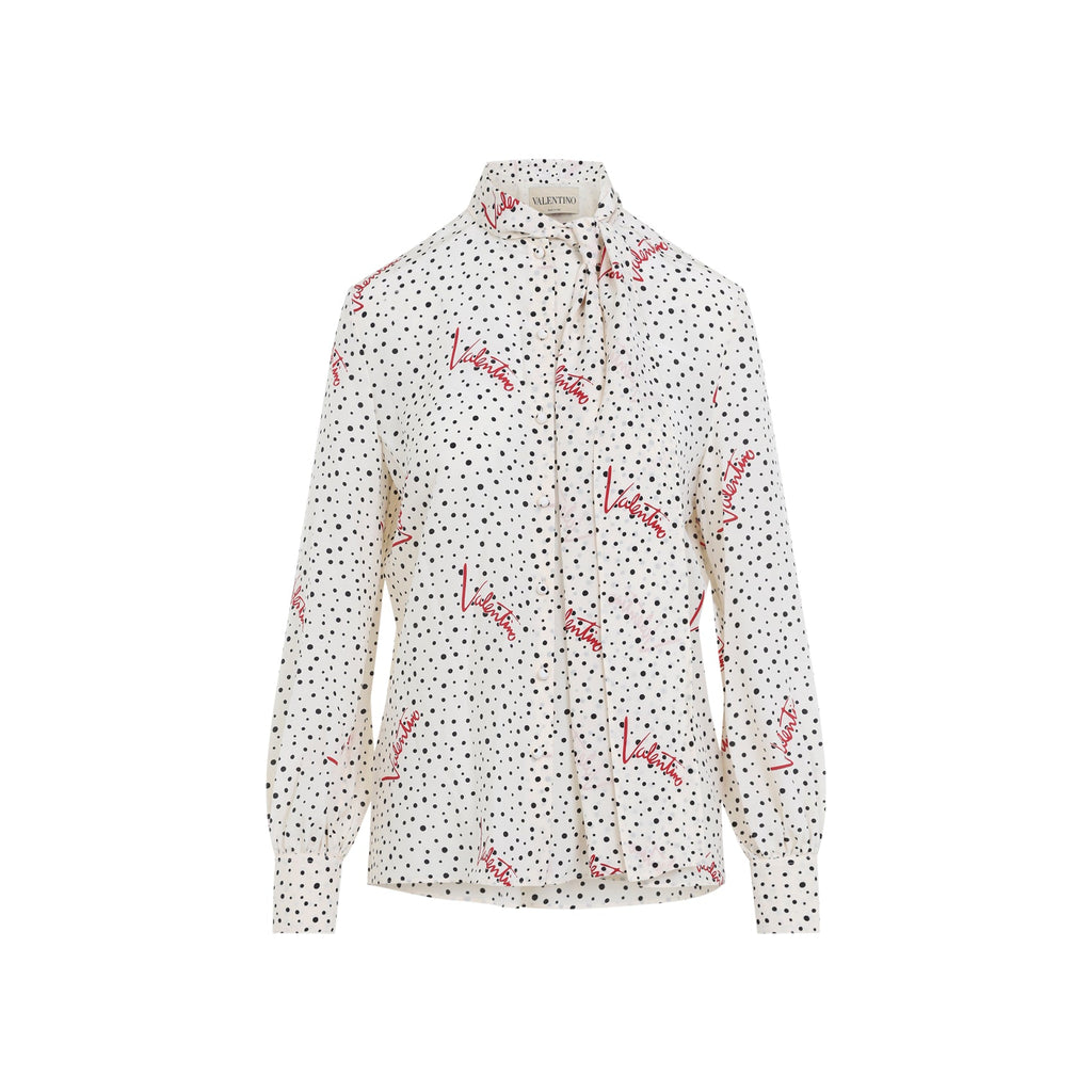 Valentino Bollicine Crepe Shirt