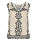 Pahiesa Formentera Ecru And Black Top