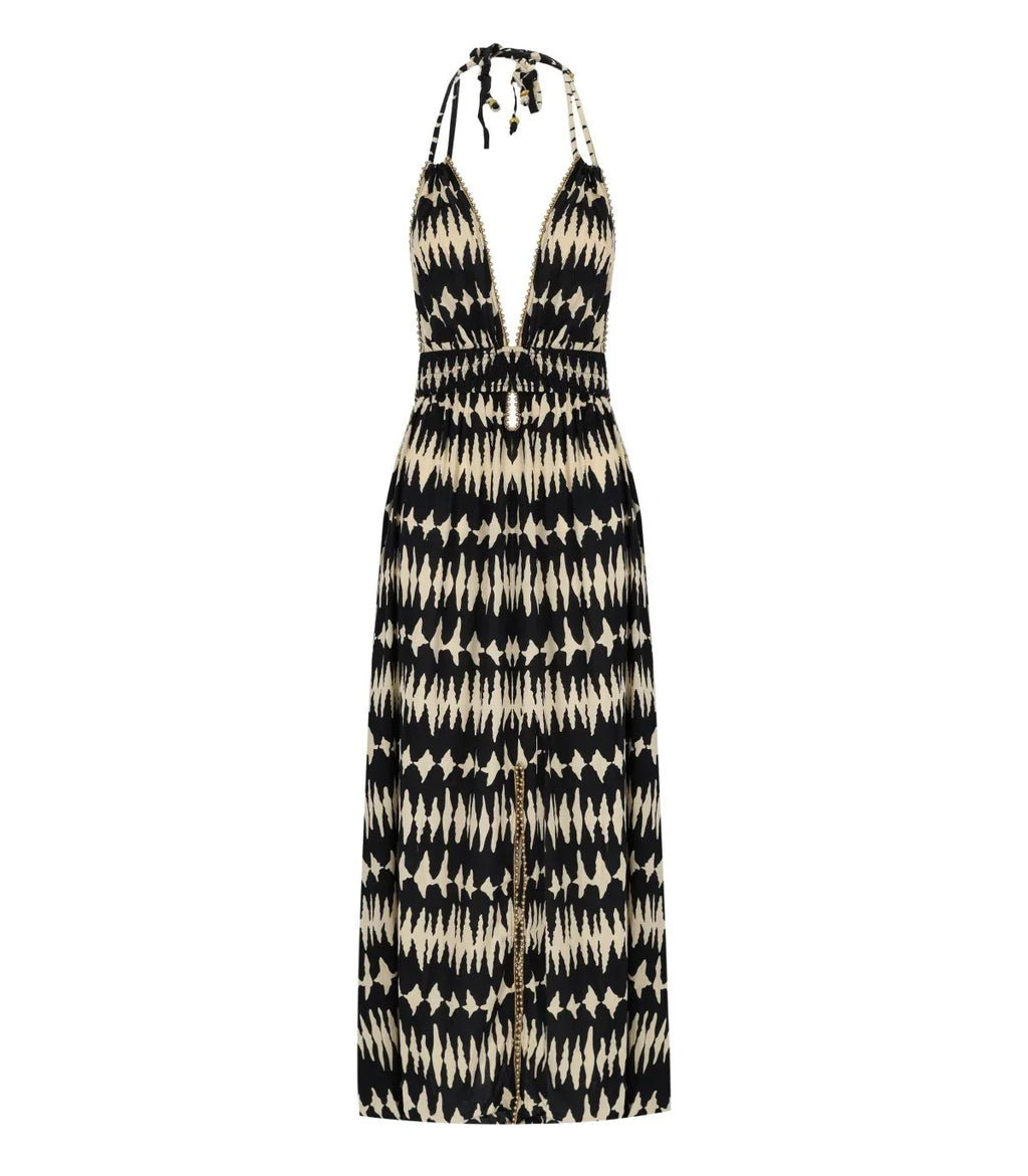 Pahiesa Formentera Bicolor Sleeveless Long Dress