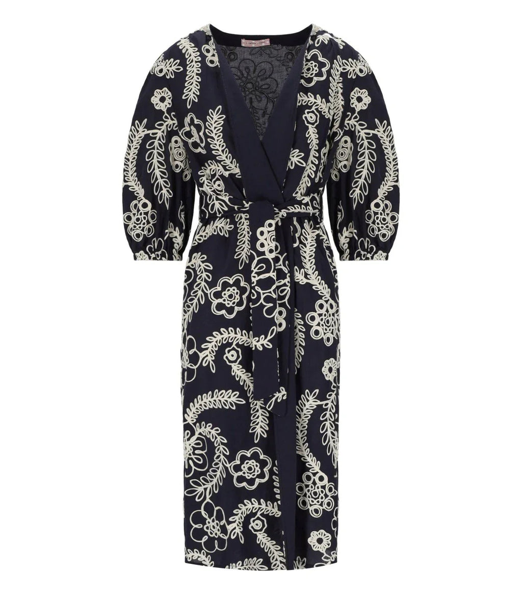 Traffic People Duster Blue Kimono