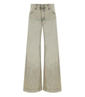 K.K. Beige Wide Leg Jeans