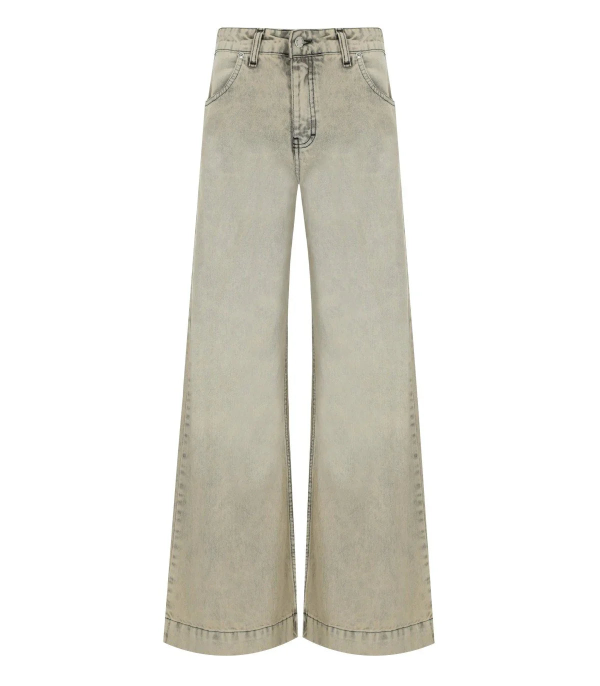 K.K. Beige Wide Leg Jeans