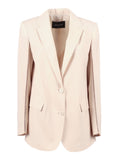 Fabiana Filippi Giacca Over Con Coulisse Dietro In Frescolana Color Nude