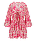 Pahiesa Formentera Fuchsia Mini Dress