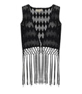 Pahiesa Formentera Black Crochet Vest