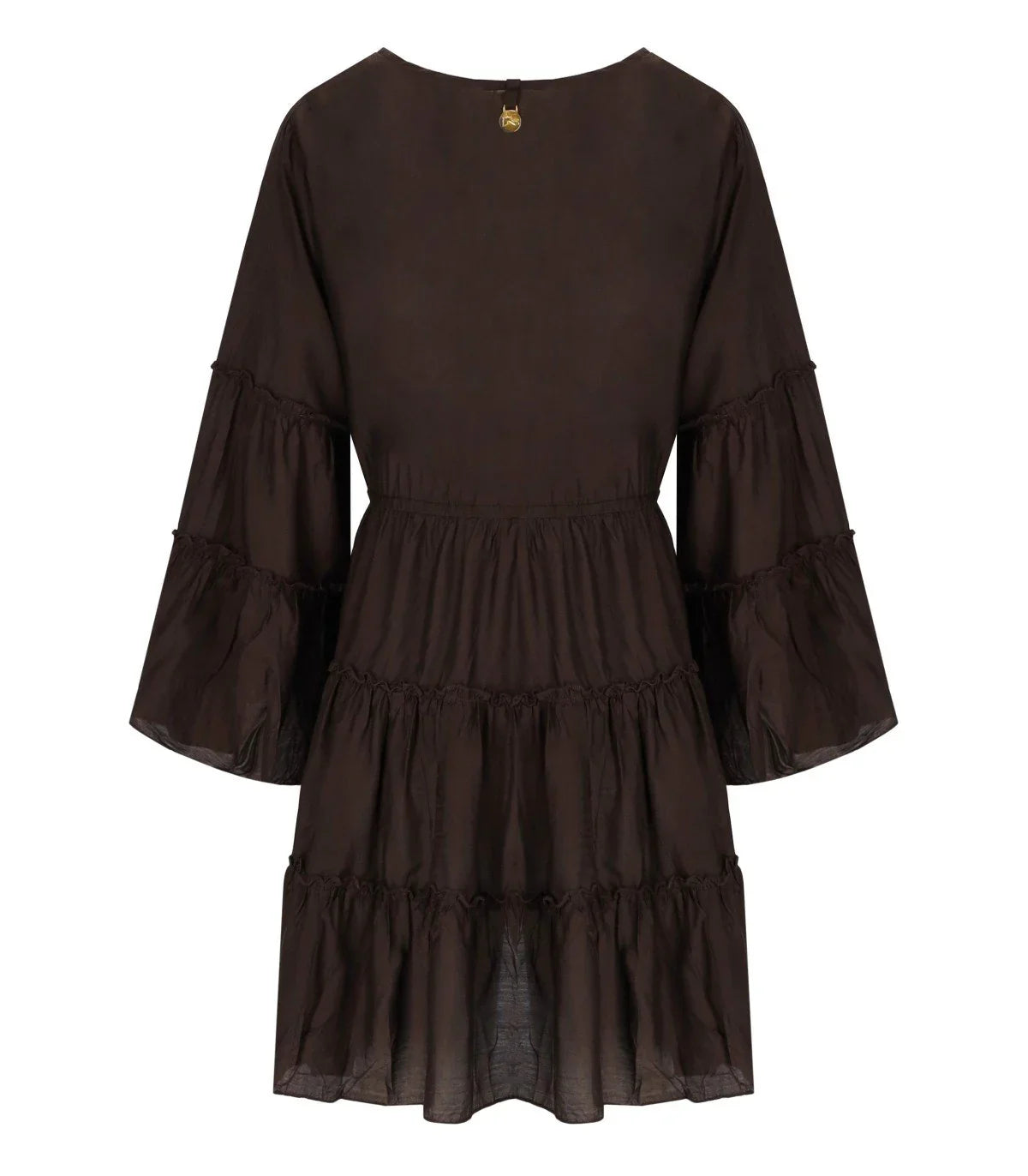 Pahiesa Formentera Brown Short Dress