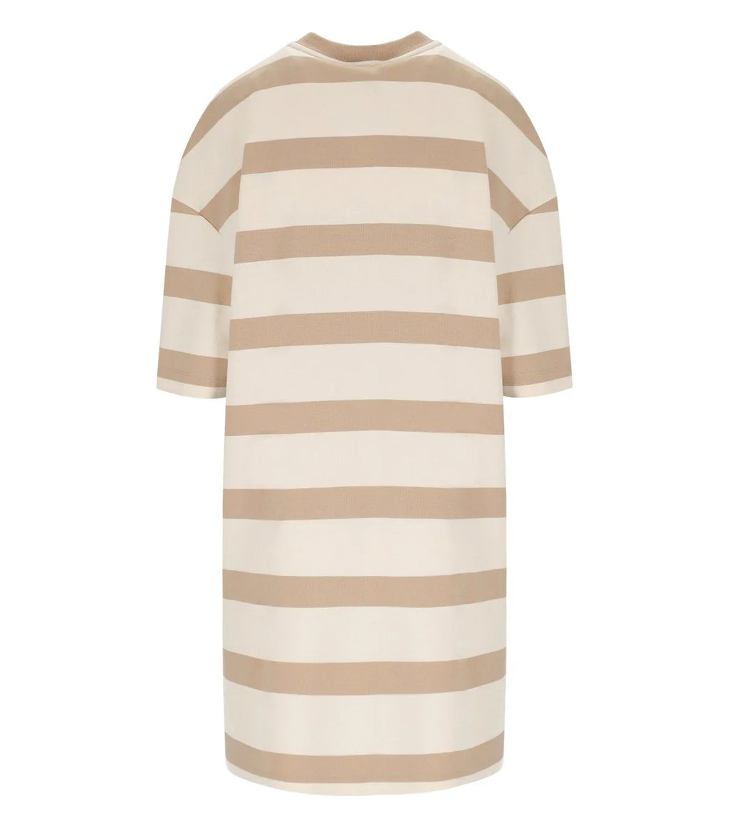 Mm Max Mara Mela Beige Striped Dress