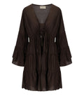 Pahiesa Formentera Brown Short Dress
