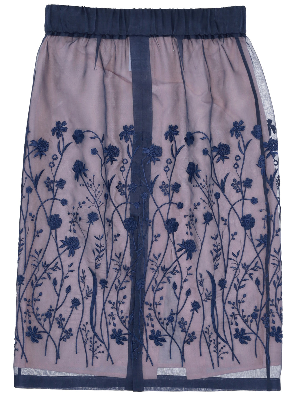 Parosh Sorgente Embroided Tulle Skirt