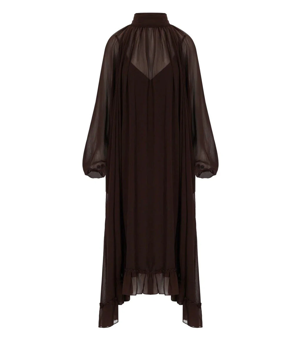 K.K. Chocolate Long Dress