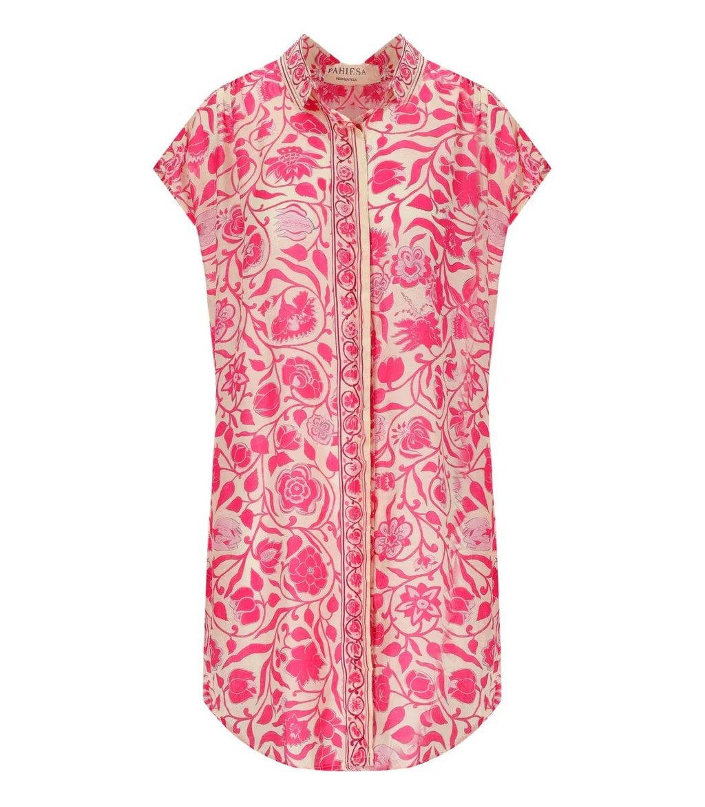 Pahiesa Formentera Fuchsia Long Shirt